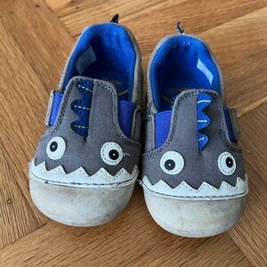 Stride Rite Atlas Gray Shark Slip-On Shoes